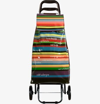 Bild av färgglad shoppingvagn med stil och funktionalitet
