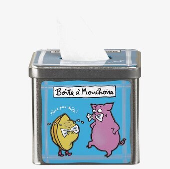 Bild av färgglatt servettställ med karikatyrdesign