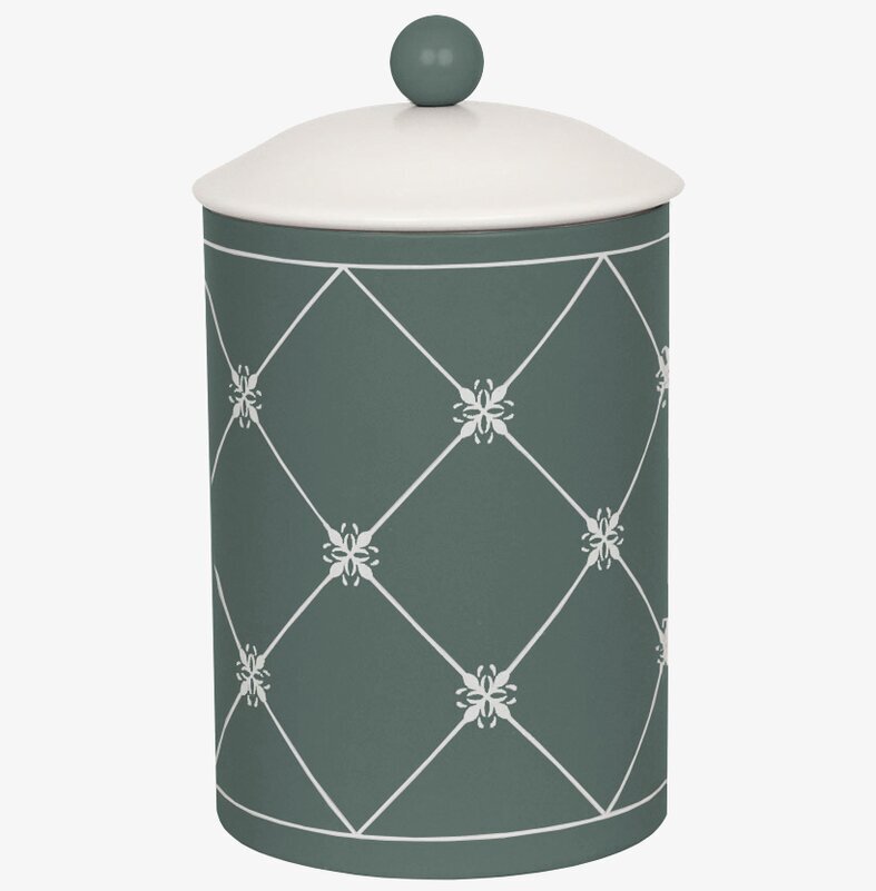 Plåtburk Elvira Mörkgrön från Strömshaga med retrodesign