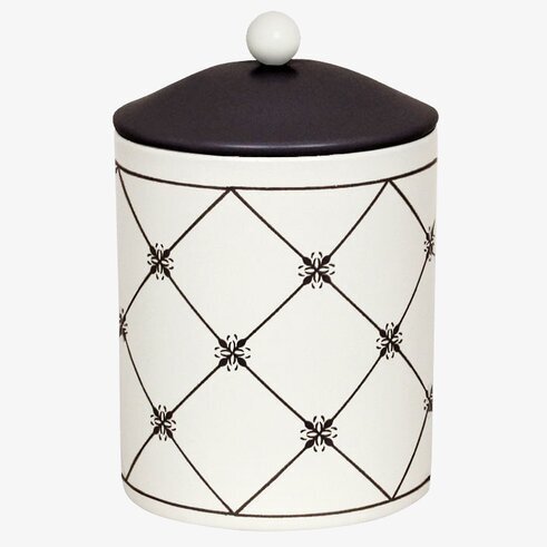 Plåtburk Elvira Svart Liten från Strömshaga i benvit och svart