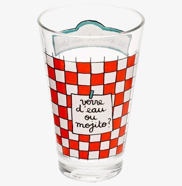 Glas Köksruta från Derriére la porte med rutigt mönster