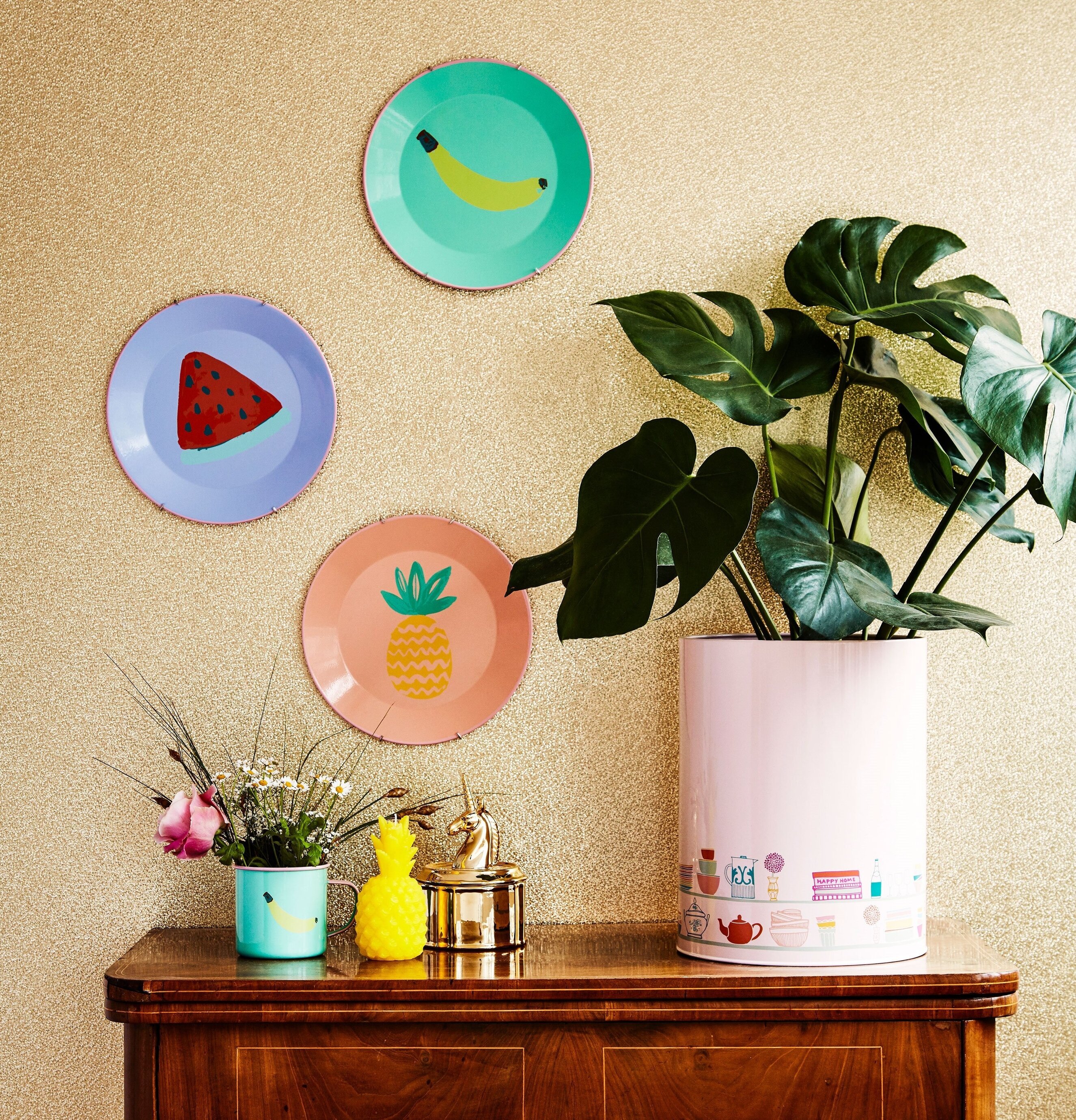 Köksburk L Cupboard från Rice med färgglatt köksmönster