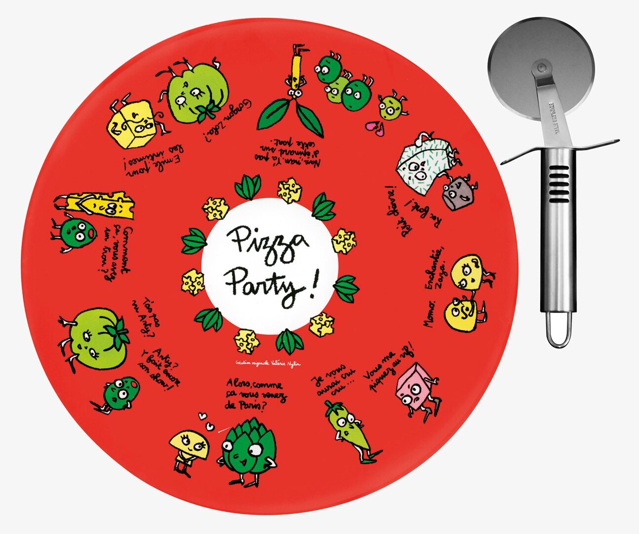 Bild av lekfull och färgglad plåtburk för pizzakväll