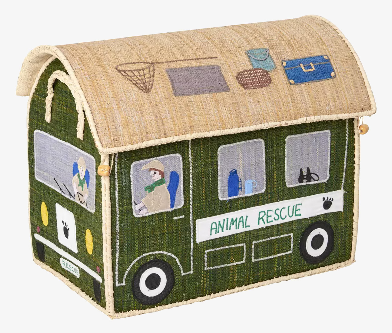 Bild av en unik förvaringskorg med djurräddningstema