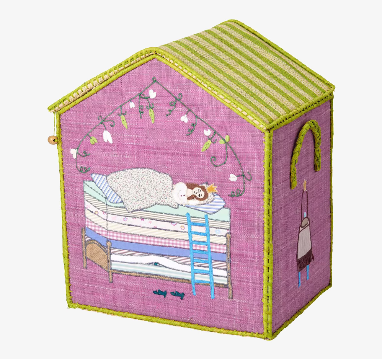 Bild av färgglad förvaringskorg med prinsessmotiv