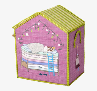 Bild av färgglad förvaringskorg med prinsessmotiv