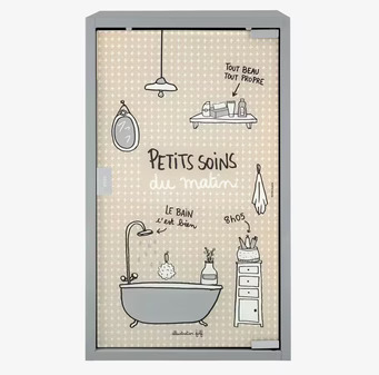 Bild av elegant plåtburk med fransk badrumsdesign