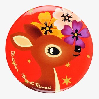 Bild av fickspegel med lekfull och färgglad design