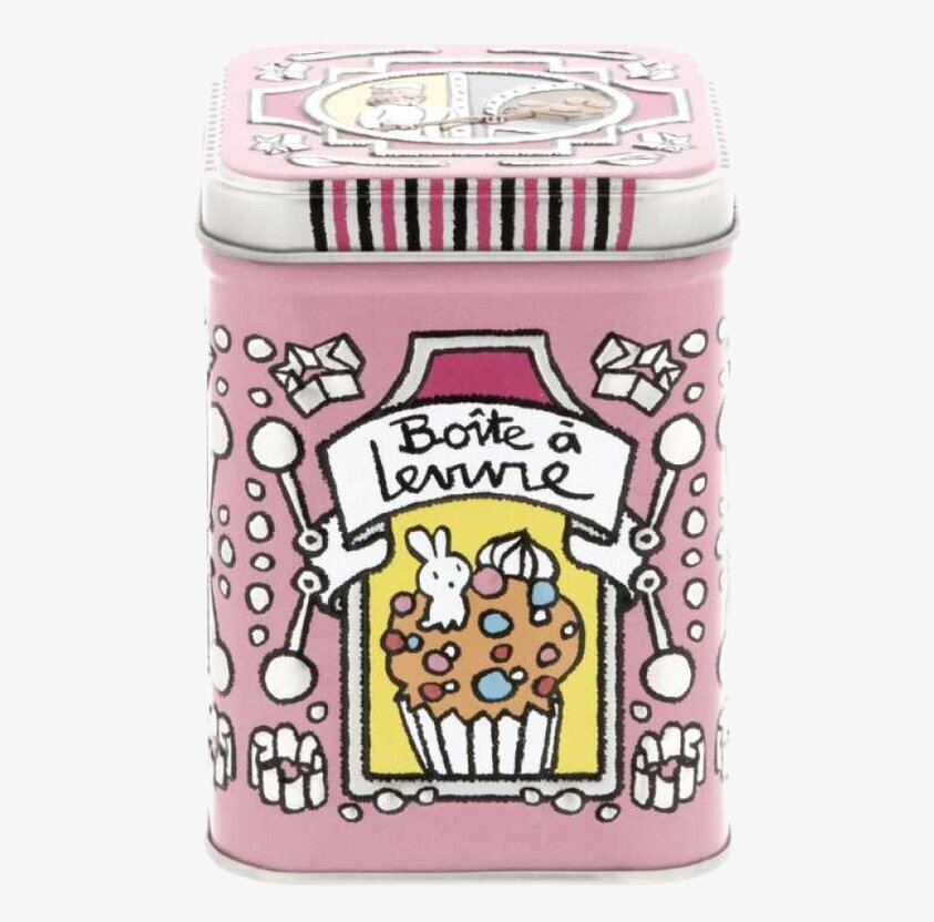 Plåtburk Relief Bakpulver från Derriére la porte, rosa