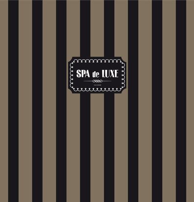 Bild av stilrent randigt duschdraperi med lyxig känsla