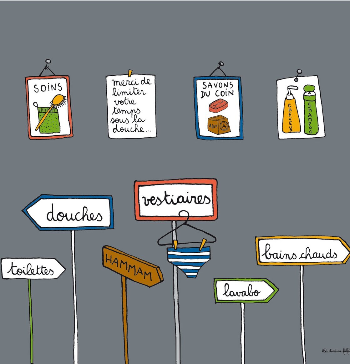 Bild av charmigt och lekfullt duschdraperi motiv