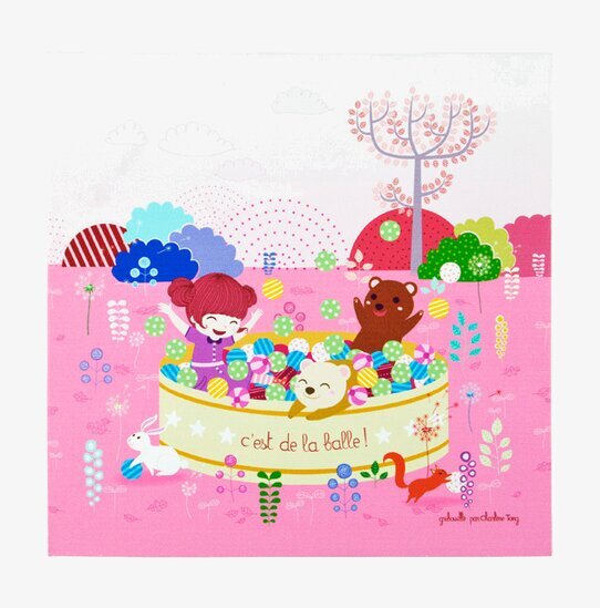 Canvastavla Bollhav från Derriére la porte med lekfullt motiv