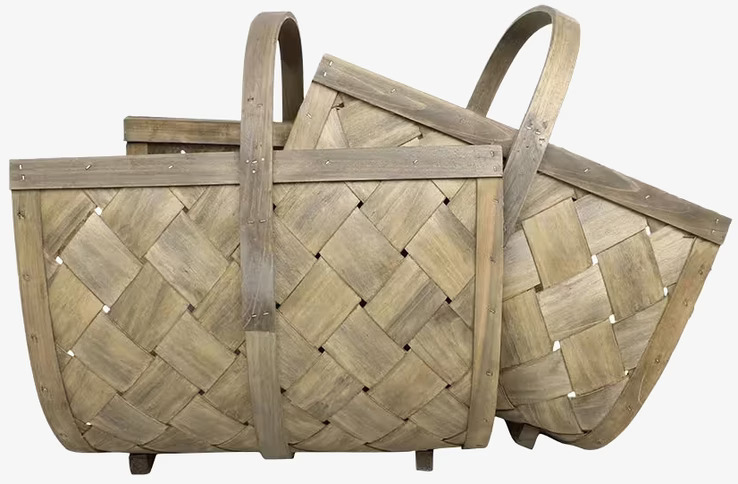 Spånkorg Vedbärare Grå Stor från Strömshaga i närbild