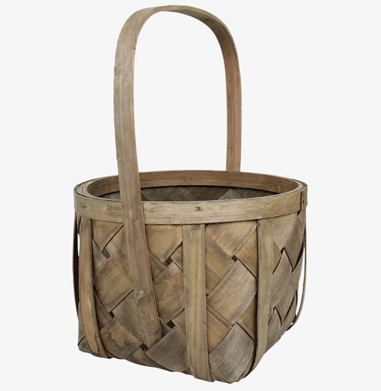 Spånkorg Rund Grå Stor från Strömshaga mot vit bakgrund