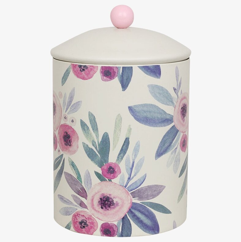 Plåtburk Blommor Kräm från Strömshaga med blommönster