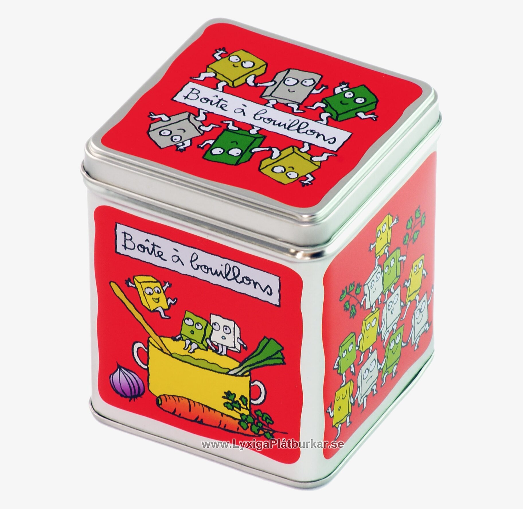 Plåtburk Buljongtärningar röd från Derriére la porte