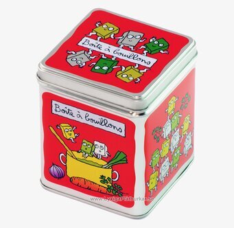 Plåtburk Buljongtärningar röd från Derriére la porte