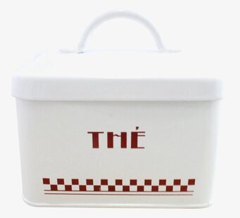 Plåtburk Classic Thé Liten Röd/Vit från Strömshaga