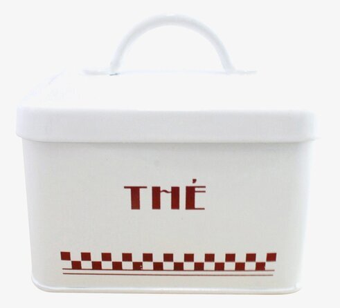 Plåtburk Classic Thé Liten Röd/Vit från Strömshaga