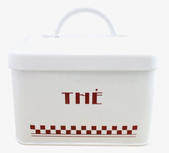 Plåtburk Classic Thé Liten Röd/Vit från Strömshaga