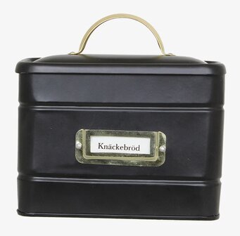 Plåtburk Hilma Knäckebröd Svart/Mässing från Strömshaga