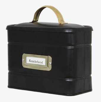 Plåtburk Hilma Knäckebröd Svart/Mässing från Strömshaga