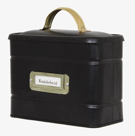 Plåtburk Hilma Knäckebröd Svart/Mässing från Strömshaga