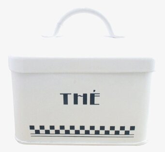 Plåtburk Classic Thé Liten Blå/Vit från Strömshaga