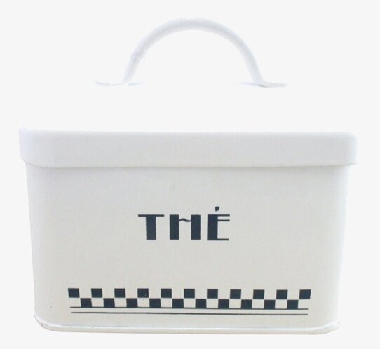 Plåtburk Classic Thé Liten Blå/Vit från Strömshaga