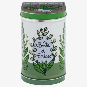 Plåtburk Örtte Grön från Derriére la porte, dekorativ förvaring