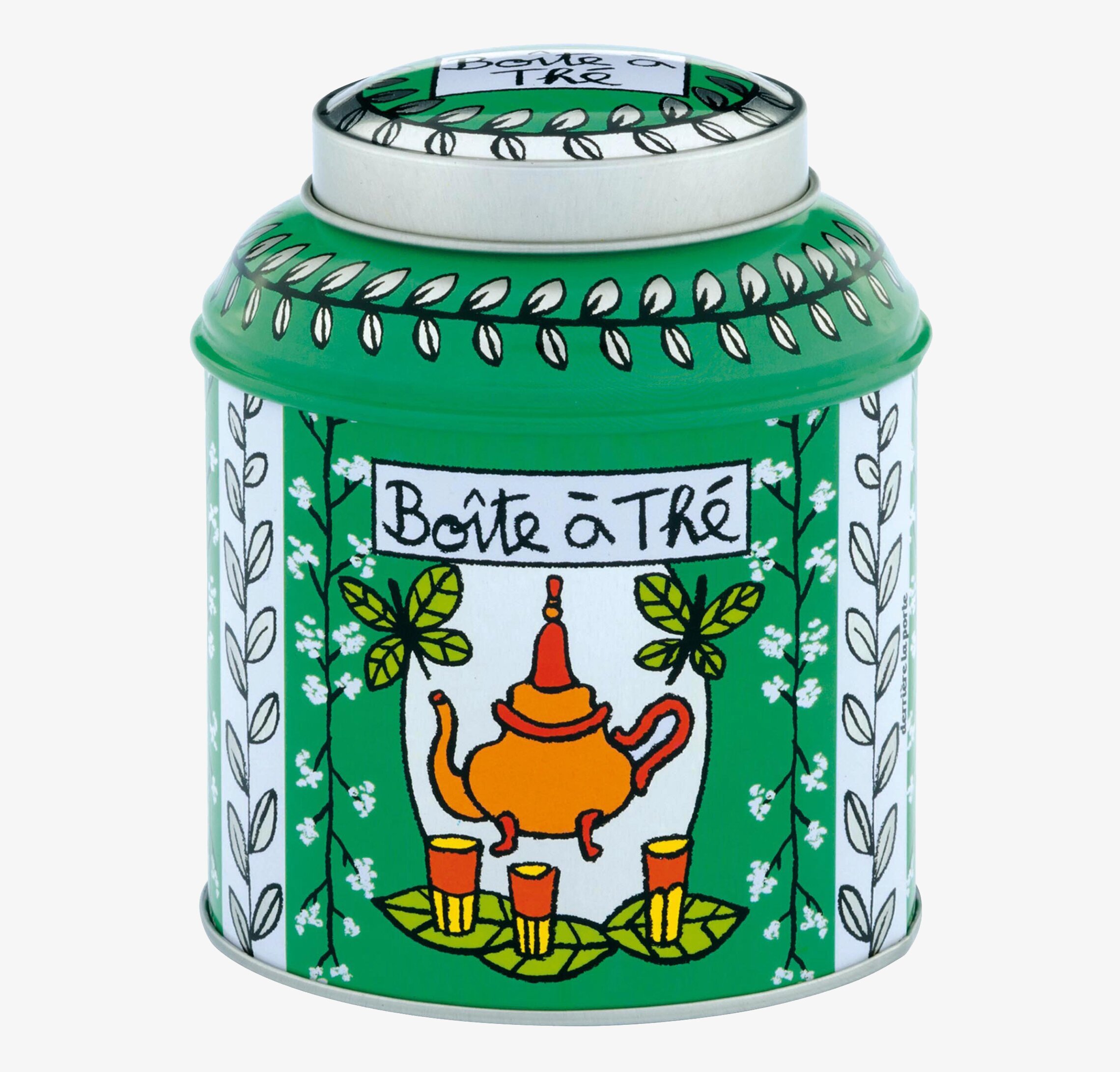 Plåtburk Örtte Rund Grön från Derriére la porte i köket