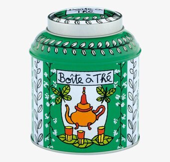 Plåtburk Örtte Rund Grön från Derriére la porte i köket