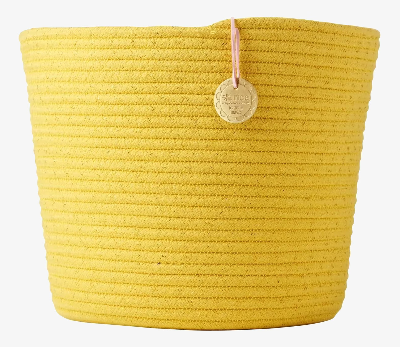 Förvaringskorg Yellow Rice från Rice med guldfärgad medaljong