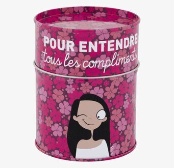 Plåtburk Bomullspinnar Blomma från Derriére la porte