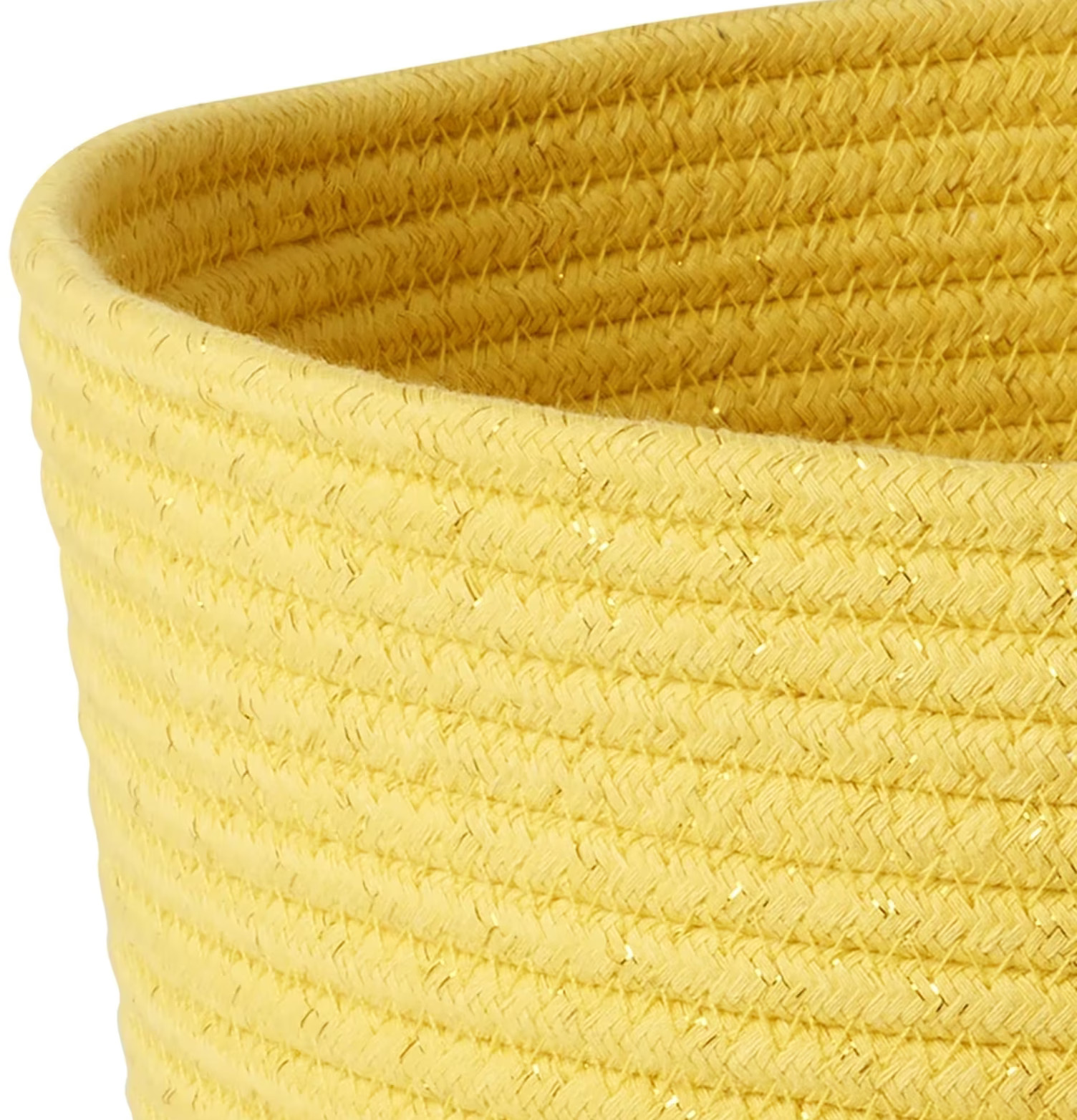 Förvaringskorg Yellow Rice från Rice i solgul flätad design