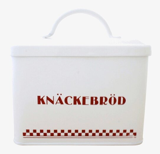 Plåtburk Classic Knäckebröd Röd/vit från Strömshaga