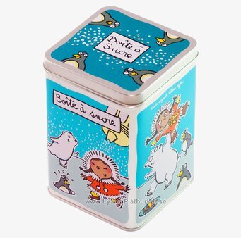 Plåtburk Socker turkosmetallic från Derriére la porte