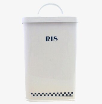 Plåtburk Classic Ris Blå/Vit från Strömshaga i köket