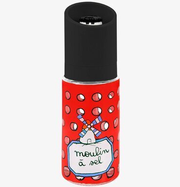 Bild av färgglad saltströare med unik design i köket