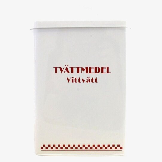 Plåtburk Classic Vittvätt Röd/Vit från Strömshaga i plåt