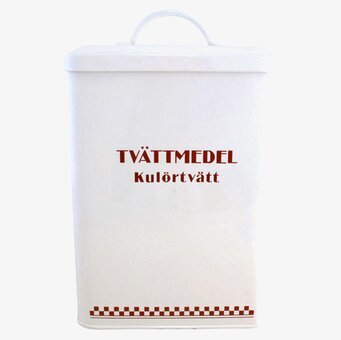 Plåtburk Classic Kulörtvätt Röd/Vit från Strömshaga