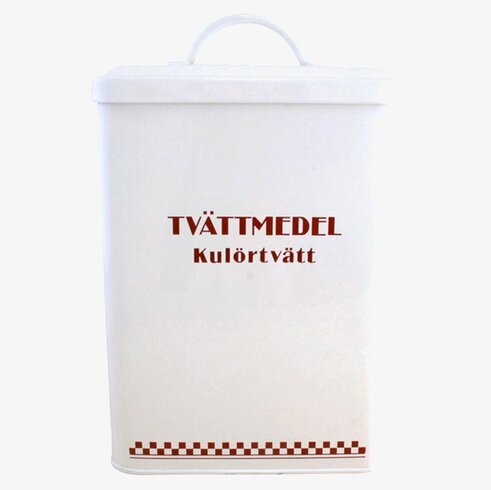 Plåtburk Classic Kulörtvätt Röd/Vit från Strömshaga