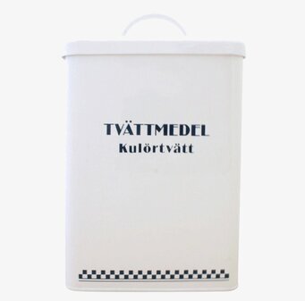 Plåtburk Classic Kulörtvätt Blå/Vit från Strömshaga