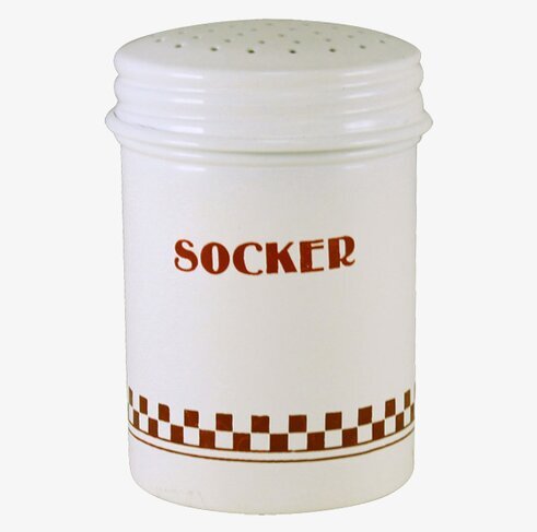 Plåtburk Classic Sockerströare Röd/Vit från Strömshaga