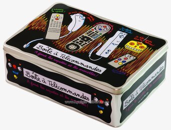 Plåtburk Sladdar svart från Derriére la porte med lock