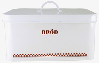 Plåtburk Classic Bröd Röd/Vit från Strömshaga i kök