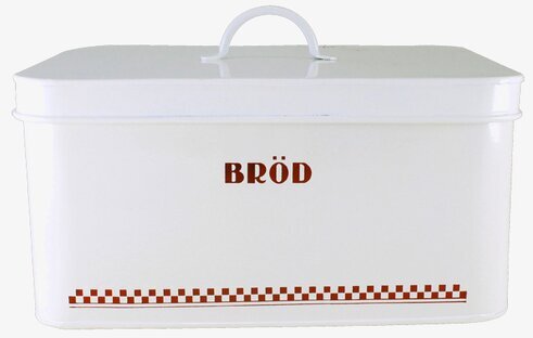 Plåtburk Classic Bröd Röd/Vit från Strömshaga i kök