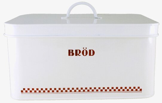 Plåtburk Classic Bröd Röd/Vit från Strömshaga i kök