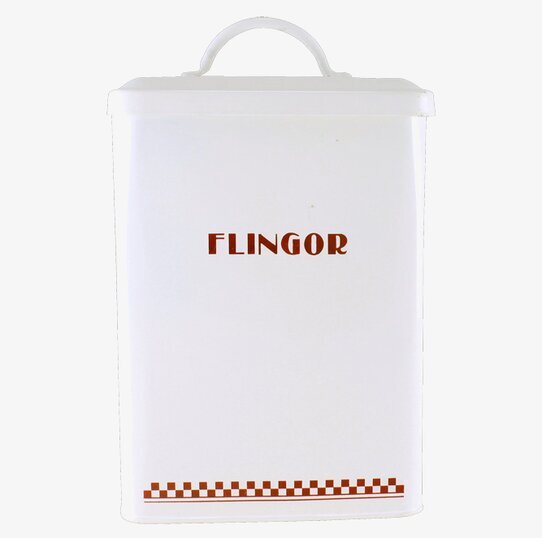 Plåtburk Classic Flingor Röd/Vit från Strömshaga i kök