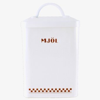 Plåtburk Classic Mjöl Röd/Vit från Strömshaga i köket